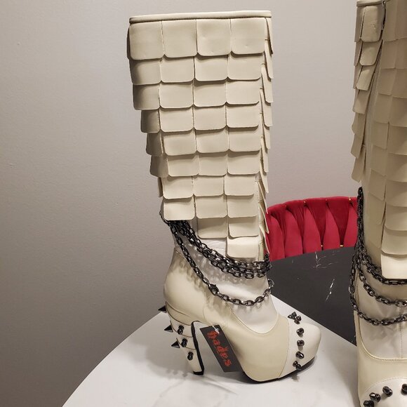 Hades size 6 5 inch caymene steampunk vegan leather boots - Picture 8 of 16